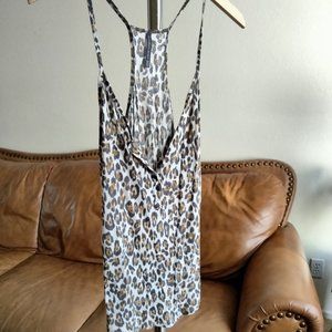 VICTORIA’S SECRET Racer Back Animal Print Tank Top Muscle Tee Size M